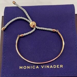 🌟MONICA VINADER ROSE GOLD FIJI FRIENDSHIP BRACELET SILVER MESH BRAND NEW